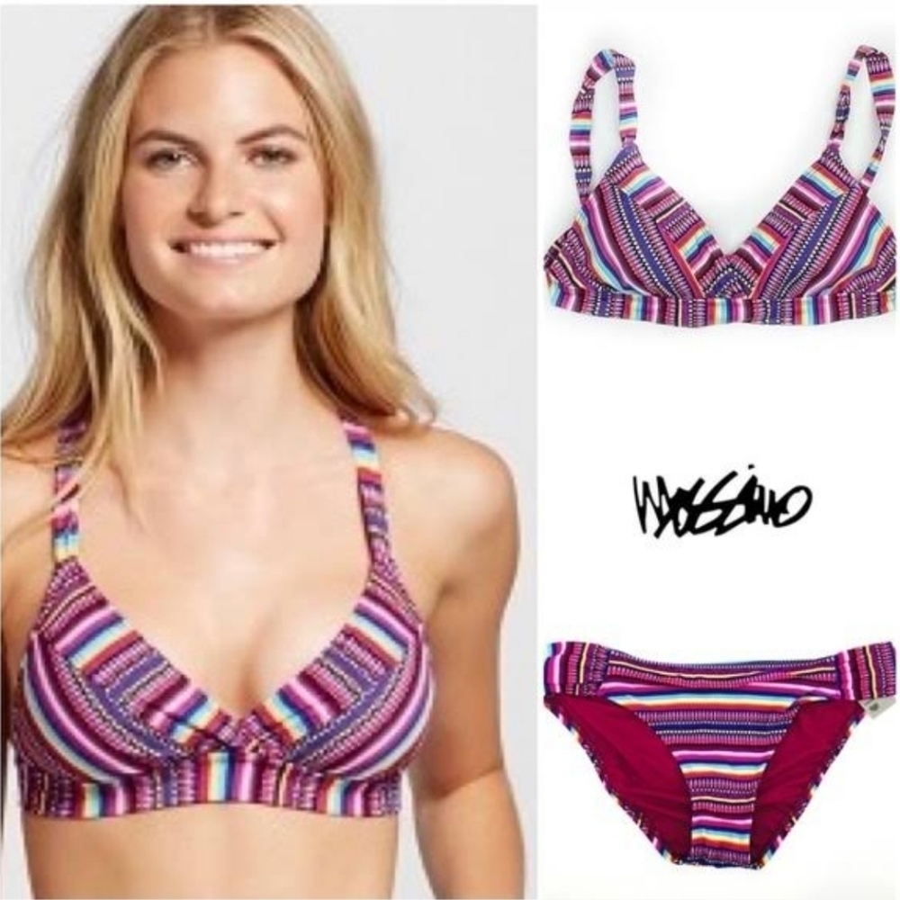 Mossimo Striped Criss Cross Back Bikini